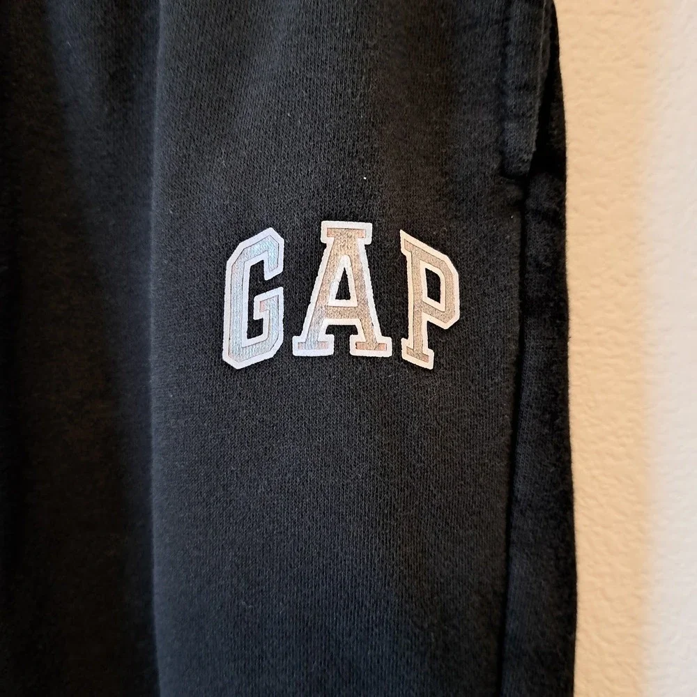 Nike Girls Sweatshirt and Gap Joggers Set Black Pink Leopard Logo Kids Medium